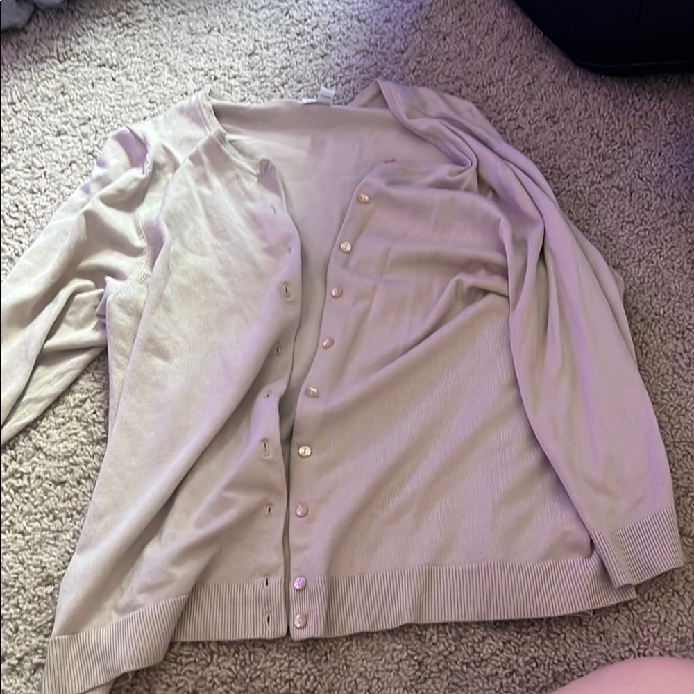 Charter Club Cream Knit Cardigan Sweater